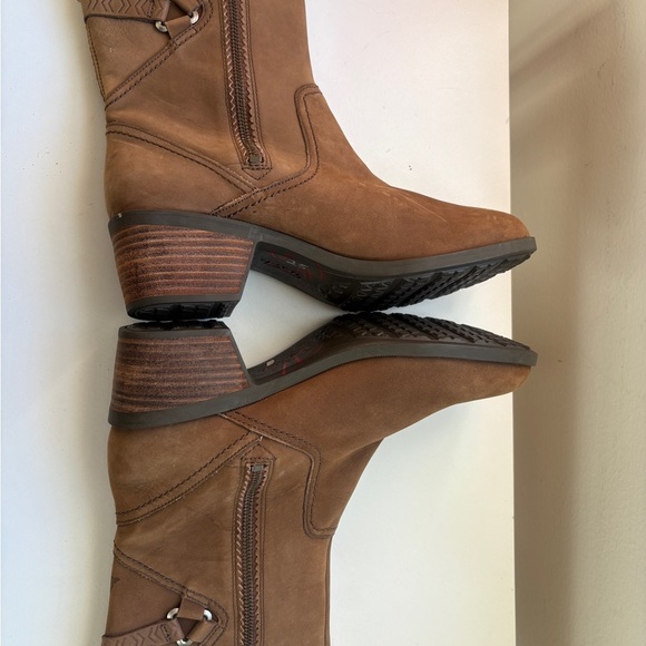 Teva Foxy Mid Boot waterproof Brown leather nubuck leather side zip 10 - Picture 7 of 15